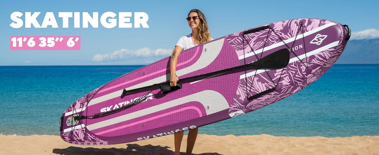 Leafy Expedition Rosa 350x89x15 cm (11'6'') tabla SUP yoga
