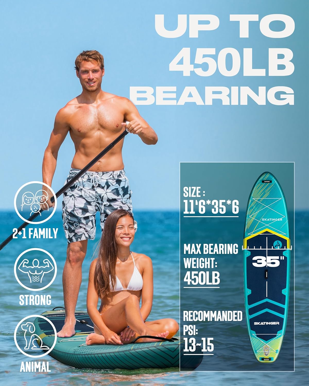 Tabla de SUP para yoga Prana Meteor Blue 350x89x15 cm (11'6'')
