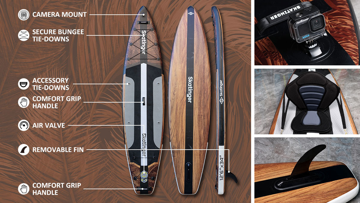 Tabla de SUP todoterreno Waverider 380x86x16 cm (12'6'')