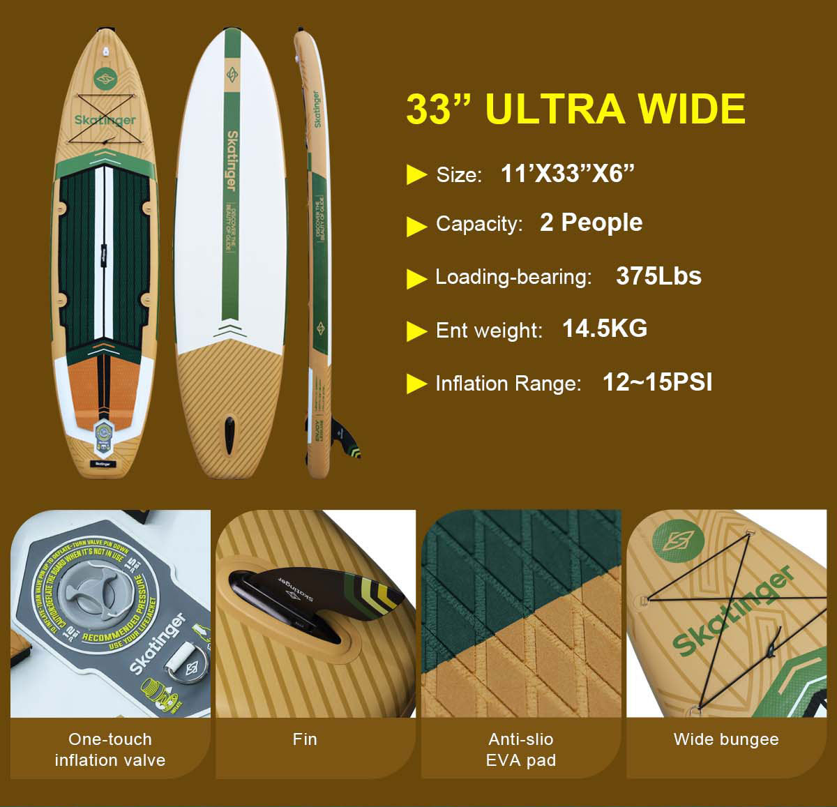 Tabla de SUP de travesía Peninsula Trojan Horse 335x84x15 cm (11')