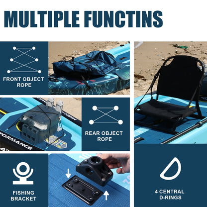 SUP de pesca 12′4″ – SKATINGER® tabla inflable para pescadores